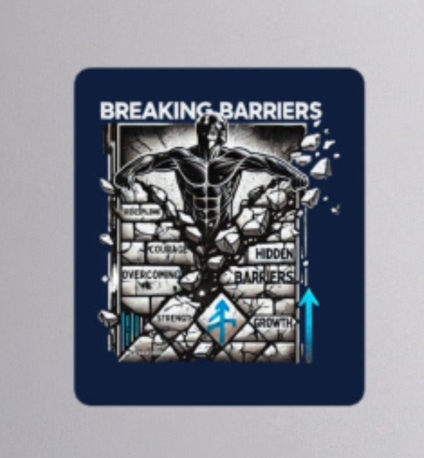 Breaking Barriers Sticker_navy