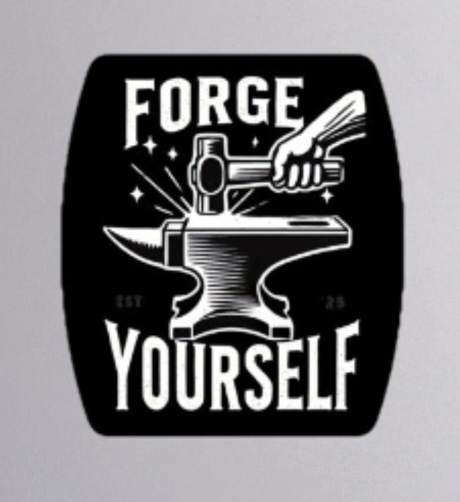 Forge Yourself sticker_black