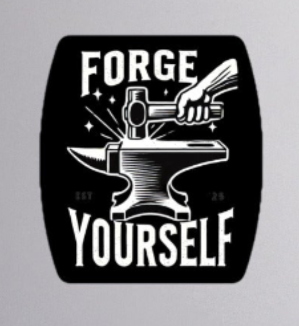 Forge Yourself sticker_black