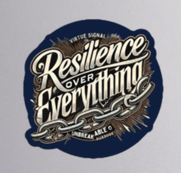 Resilience Over Everything Sticker_navy