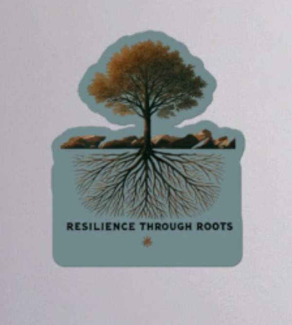 Resilience Through Roots Sticker_slate