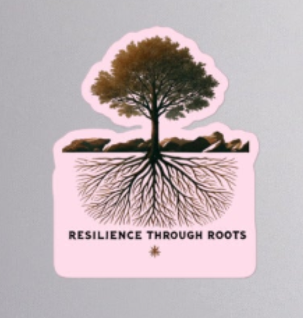 Resilience Through Roots Sticker_softPink