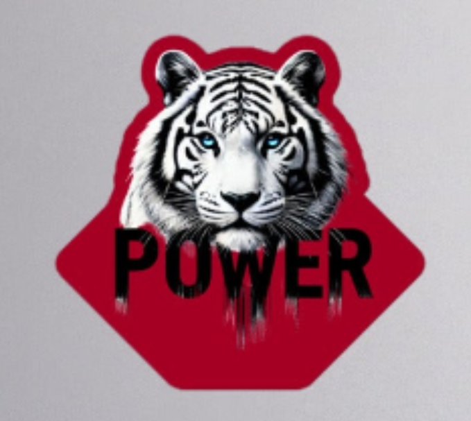 Tiger/Power sticker_cardinal