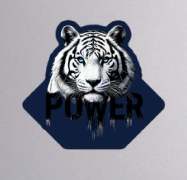 Tiger/Power sticker_navy