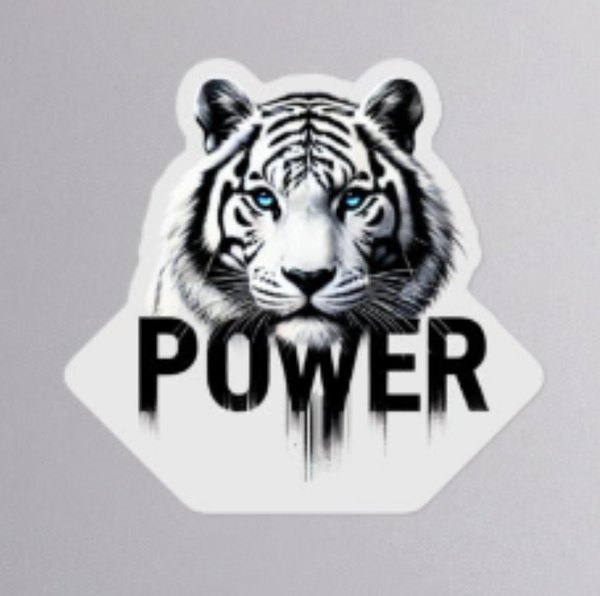 Tiger/Power sticker_silver